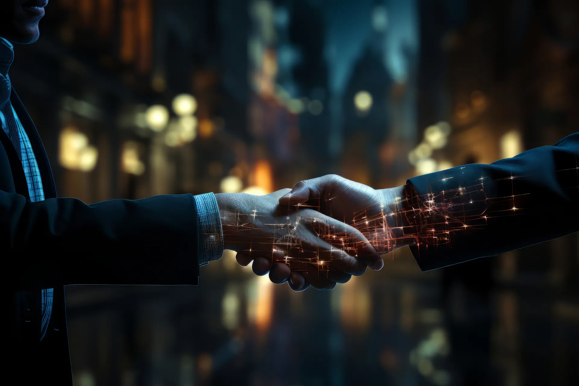 Futuristic business scene with ultra modern ambiance